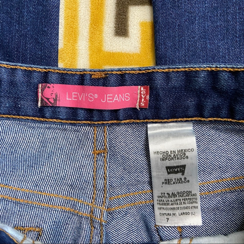 Levi’s Jeans Blue Juniors Womens 7 Large - Picture 3 of 7